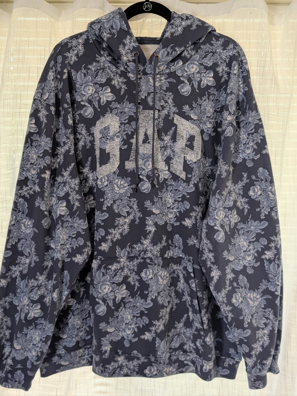 NWT LoveShackFancy X GAP Size XXL Floral Hoodie in Blue Cotton Fairycore Hoodie